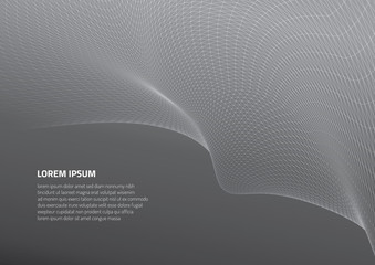 Poster - Abstract 3d surface. Distortion of space and matter. Modern technology for designing volume objects.