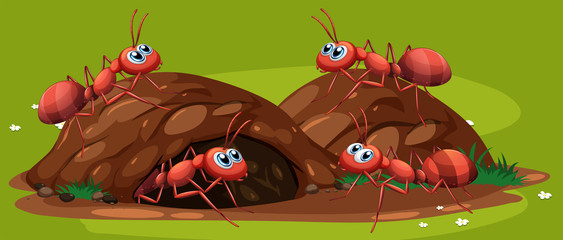 Sticker - A Group of Working Ants