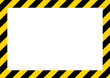 Yellow and black stripes on the diagonal, rectangular warning sign, symbol, illustration