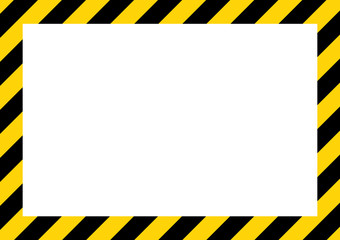 yellow and black stripes on the diagonal, rectangular warning sign, symbol, illustration