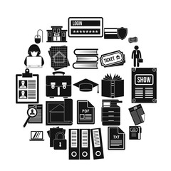 Poster - Writing icons set. Simple set of 25 writing vector icons for web isolated on white background