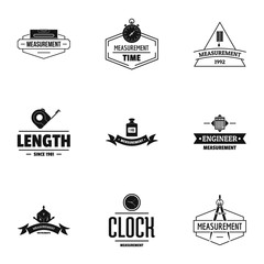 Poster - Object construction logo set. Simple set of 9 object construction vector logo for web isolated on white background