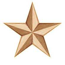 Wood Star Illustration