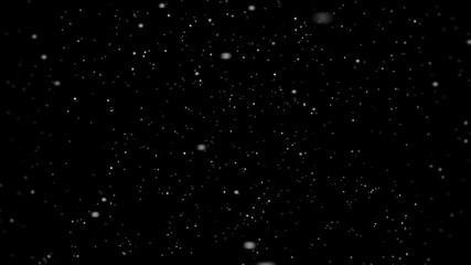 Poster - Dust Particles. Natural Floating Organic Particles On Black Background. High quality motion animation repesenting snow, stars