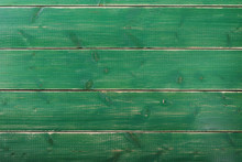 Old Vintage Green Paint Wood Plank Background Surface