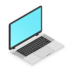 Wall Mural - Modern thin Laptop isometric icon vector Illustration.