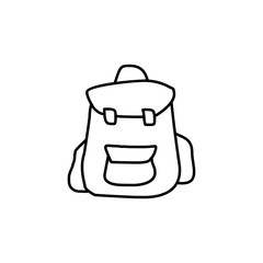 Poster - backpack sketch icon. Element of education icon for mobile concept and web apps. Outline backpack sketch icon can be used for web and mobile