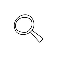 Poster - magnifier sketch icon. Element of education icon for mobile concept and web apps. Outline magnifier sketch icon can be used for web and mobile