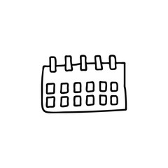 Poster - the calendar sketch icon. Element of education icon for mobile concept and web apps. Outline the calendar sketch icon can be used for web and mobile