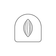 Poster - almonds in chocolate line icon. Element of chocolate icon for mobile concept and web apps. Thin line almonds in chocolate line icon can be used for web and mobile. Premium icon