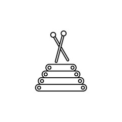Poster - child xylophone line icon. Element of toys icon for mobile concept and web apps. Thin line child xylophone line icon can be used for web and mobile. Premium icon