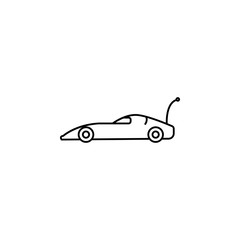 Poster - car with remote control line icon. Element of toys icon for mobile concept and web apps. Thin line car with remote control line icon can be used for web and mobile. Premium icon