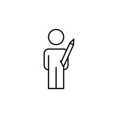 Aufkleber - design line icon. Element of business organisation icon for mobile concept and web apps. Thin line design icon can be used for web and mobile
