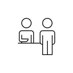 Aufkleber - customer service line icon. Element of business organisation icon for mobile concept and web apps. Thin line customer service icon can be used for web and mobile