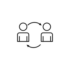 Aufkleber - workflow line icon. Element of business organisation icon for mobile concept and web apps. Thin line workflow icon can be used for web and mobile
