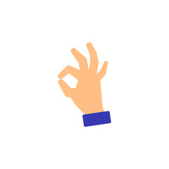 Poster - hand everything is fine colored illustration. Element of colored food icon for mobile concept and web apps. Detailed hand everything is fine icon can be used for web and mobile