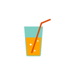 Aufkleber - carbonated drink in a glass colored illustration. Element of colored food icon for mobile concept and web apps. Detailed carbonated drink in glass icon can used for web and mobile