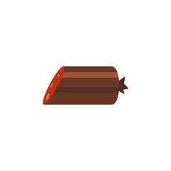 Poster - piece of sausage colored illustration. Element of colored food icon for mobile concept and web apps. Detailed piece of sausage icon can be used for web and mobile
