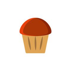 Poster - cup cake colored illustration. Element of colored food icon for mobile concept and web apps. Detailed cup cake icon can be used for web and mobile