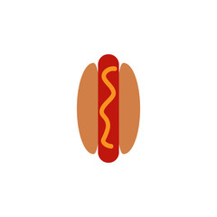 Aufkleber - sausage in a loaf colored illustration. Element of colored food icon for mobile concept and web apps. Detailed sausage in a loaf icon can be used for web and mobile