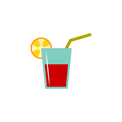 Aufkleber - juice in a glass colored illustration. Element of colored food icon for mobile concept and web apps. Detailed juice in a glass icon can be used for web and mobile