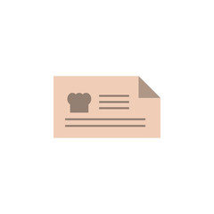 Aufkleber - menu from the chef colored illustration. Element of colored food icon for mobile concept and web apps. Detailed menu from the chef icon can be used for web and mobile