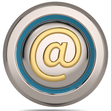 Email 3d symbol isolated on white background. 3D illustration.
