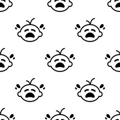 Wall Mural - crying baby icon. Element of baby icon for mobile concept and web apps. Pattern repeat seamless crying baby icon. Can be used for web and mobile. Premium icon