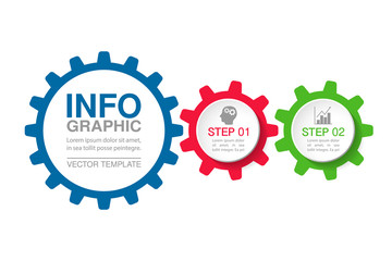 Vector infographic template for diagram, graph, presentation, chart, business concept with 2 options.