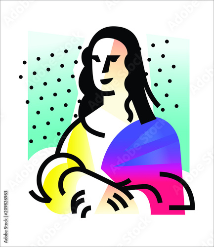 Fotomural Illustration of the Mona Lisa