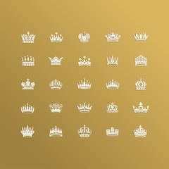 Wall Mural - King and queen crowns symbols 