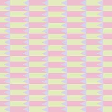 Seamless vector pattern with pencils in pastel tones for wrapping, craft, textile