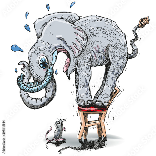 Elefant Mit Grosser Angst Vor Der Maus Buy This Stock Vector And Explore Similar Vectors At Adobe Stock Adobe Stock