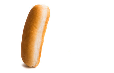 bun for hot dog isolated