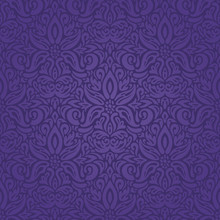 Violet Purple Floral  Vintage Seamless Pattern Background Design