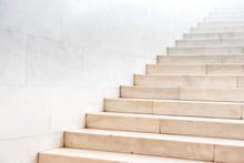 Marble Staircase With Stairs In Abstract Luxury Architecture
