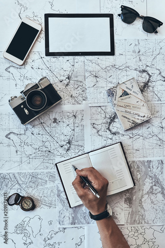 Obraz na płótnie Planning travel.