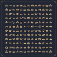 Wall Mural - King and queen crowns symbols