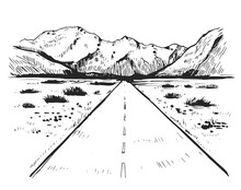 Road And Mountains