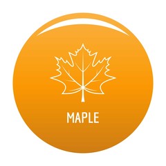 Poster - Maple leaf icon. Simple illustration of maple leaf vector icon for any design orange