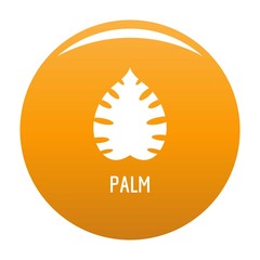 Poster - Palm leaf icon. Simple illustration of palm leaf vector icon for any design orange