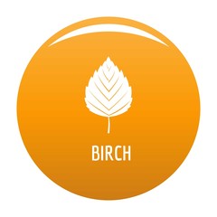 Poster - Birch leaf icon. Simple illustration of birch leaf vector icon for any design orange