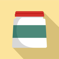 Canvas Print - Glue jar icon. Flat illustration of glue jar vector icon for web design