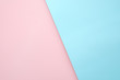 Pink and light blue pastel paper color cross overlap for background