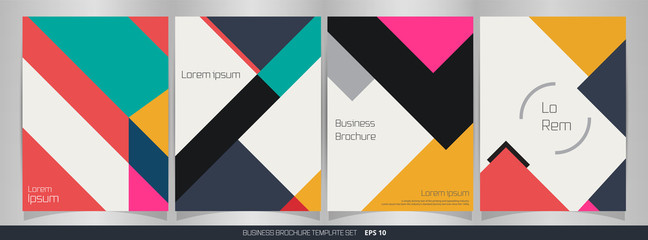 Fototapete - Modern brochure classic colorful brochure background.
