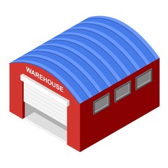 Poster - Warehouse icon. Isometric of warehouse vector icon for web design isolated on white background