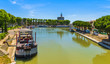 Canal du Rhône à Sète à Aigues-Mortes dans le Gard en Occitanie, France
