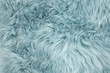 Blue sheepskin rug background sheep fur