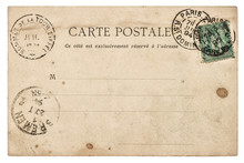 Vintage Postcard Used Paper Texture