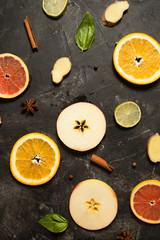 Wall Mural - Colorful fruit pattern